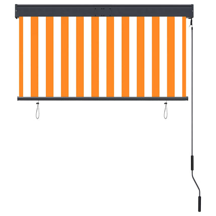 Store Roulant D'extérieur Blanc Et Orange