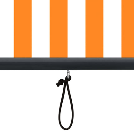 Store Roulant D'extérieur Blanc Et Orange