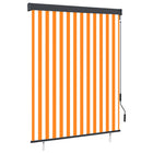 Store Roulant D'extérieur Blanc Et Orange