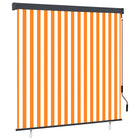 Store Roulant D'extérieur Blanc Et Orange
