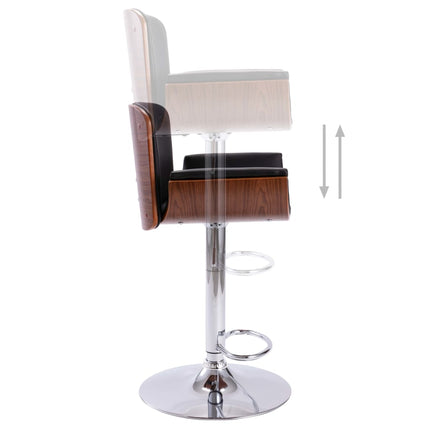 Tabouret De Bar Noir Similicuir