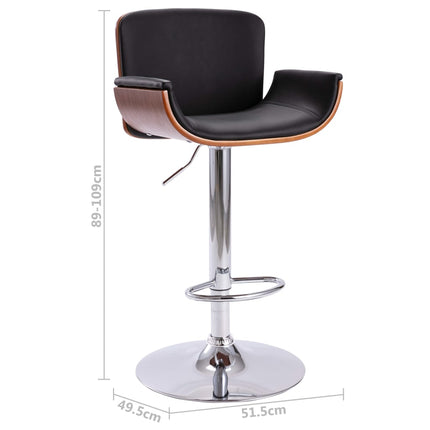 Tabouret De Bar Noir Similicuir