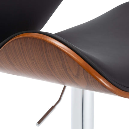 Tabouret De Bar Noir Similicuir