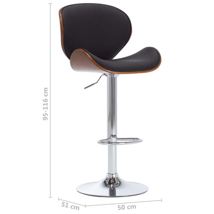 Tabouret De Bar Noir Similicuir