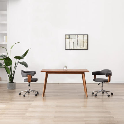 Chaise Pivotante À Manger Noir Bois Courbé Et Similicuir