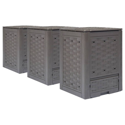 Composteurs De Jardin 2 Pcs 60X60X83 Cm Plastique Rotin