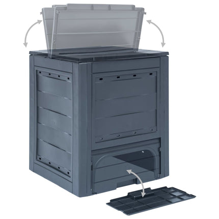 Composteurs De Jardin 2 Pcs Gris 60X60X73 Cm