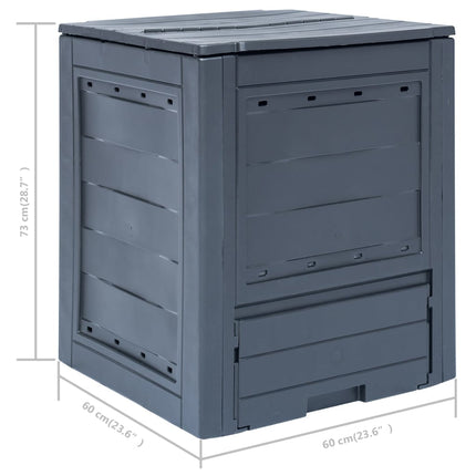 Composteurs De Jardin 2 Pcs Gris 60X60X73 Cm