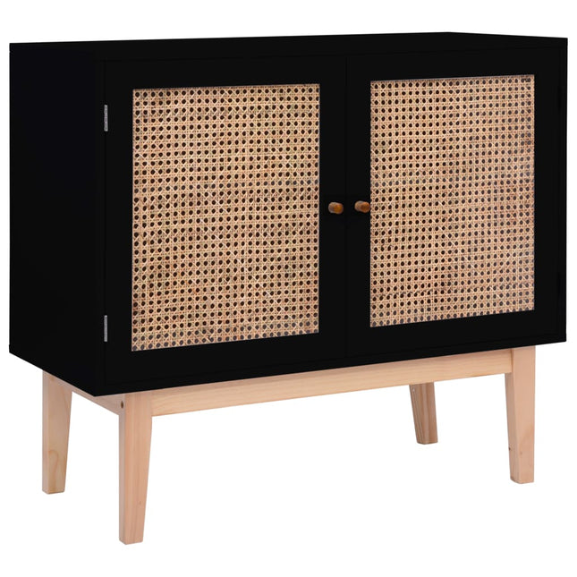 Buffet 88,5X40X80 Cm Mdf Et Résine Tressée
