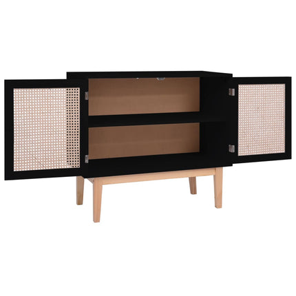 Buffet 88,5X40X80 Cm Mdf Et Résine Tressée