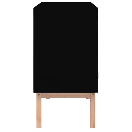 Buffet 88,5X40X80 Cm Mdf Et Résine Tressée