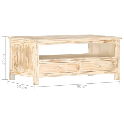 Table Basse 90X50X40 Cm Bois De Manguier Massif