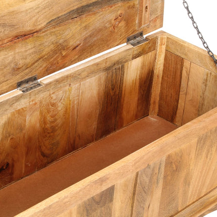 Boîte De Rangement 100X38X45 Cm Bois De Manguier Solide