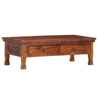 Table Basse 110 X 55 X 35 Cm Bois D'acacia Solide