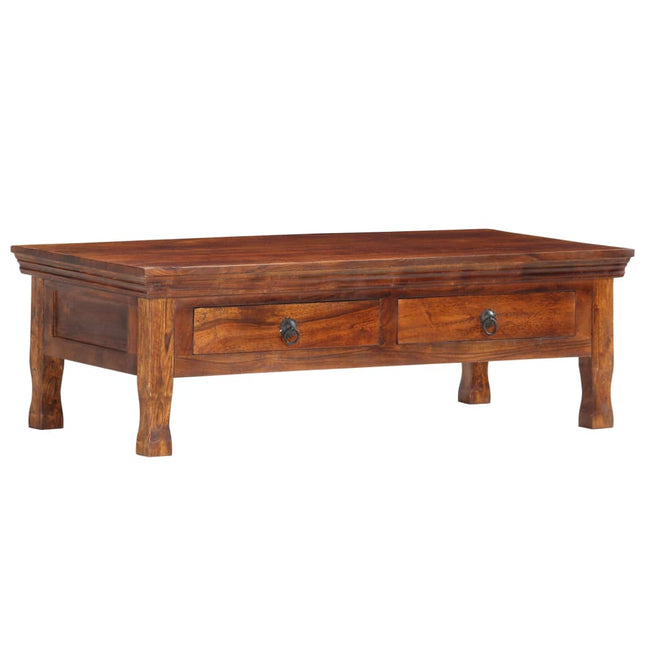 Table Basse 110 X 55 X 35 Cm Bois D'acacia Solide