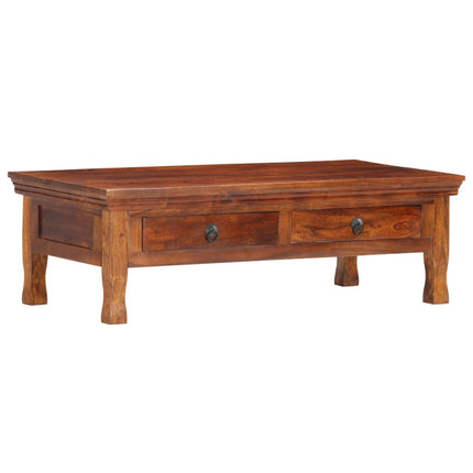 Table Basse 110 X 55 X 35 Cm Bois D'acacia Solide