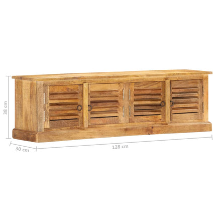 Banc De Rangement 128 Cm Bois De Manguier Massif