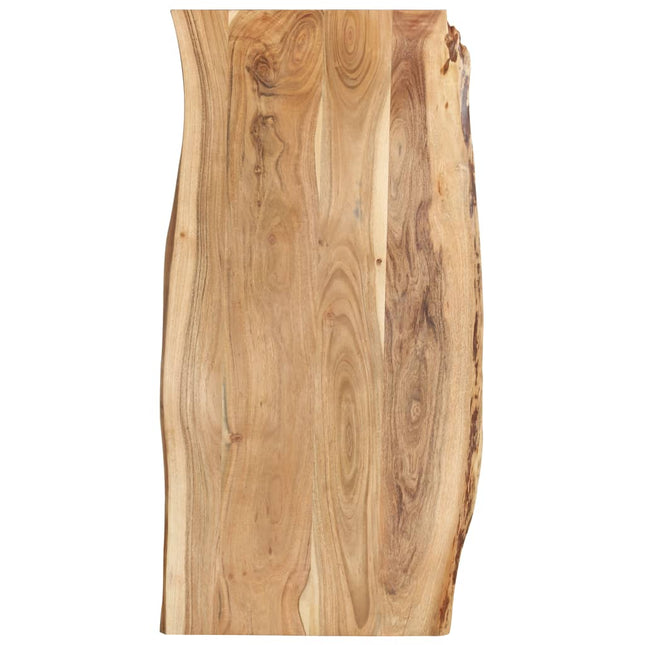 Dessus De Table Bois D'acacia Massif 58X(50-60)X2,5 Cm