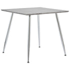 Table De Salle À Manger Béton Et Argenté 80,5X80,5X73 Cm Mdf