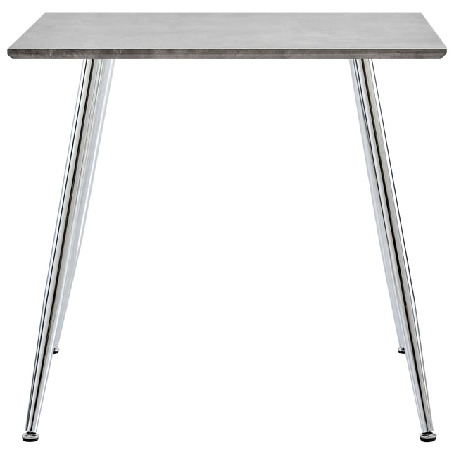 Table De Salle À Manger Béton Et Argenté 80,5X80,5X73 Cm Mdf
