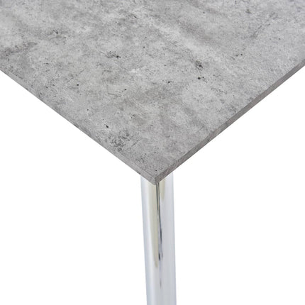 Table De Salle À Manger Béton Et Argenté 80,5X80,5X73 Cm Mdf