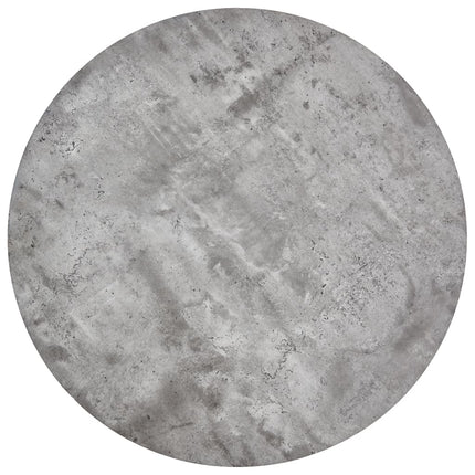 Table De Salle À Manger Béton Et Argenté 90X73,5 Cm Mdf
