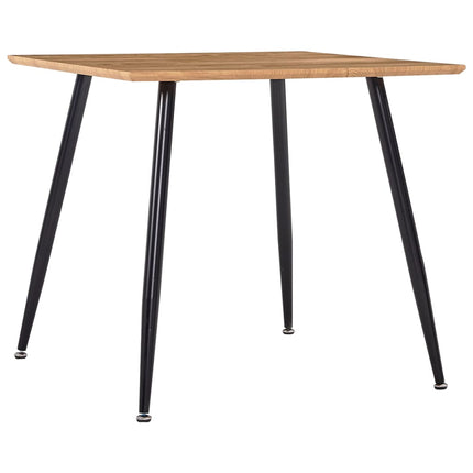 Table De Salle À Manger Béton Et Argenté 80,5X80,5X73 Cm Mdf