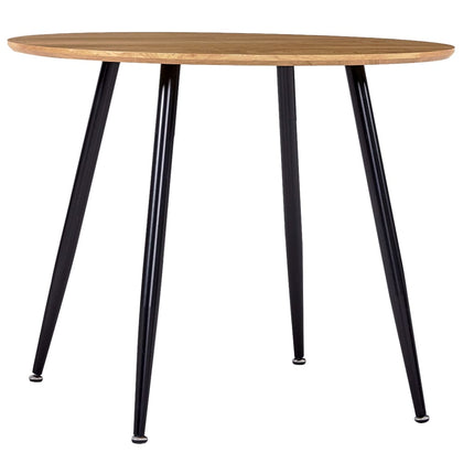 Table De Salle À Manger Béton Et Argenté 90X73,5 Cm Mdf