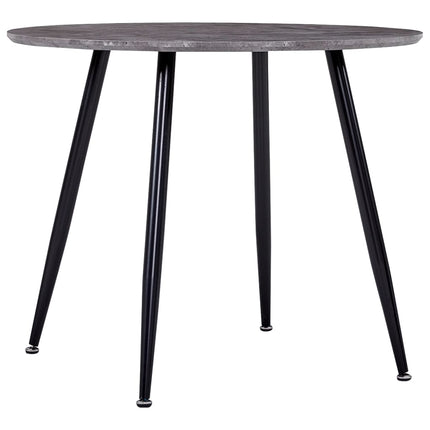 Table De Salle À Manger Béton Et Argenté 90X73,5 Cm Mdf