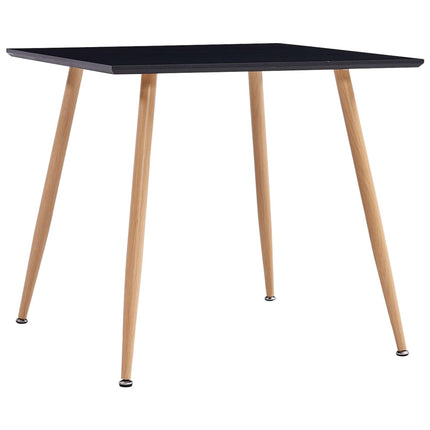 Table De Salle À Manger Béton Et Argenté 80,5X80,5X73 Cm Mdf