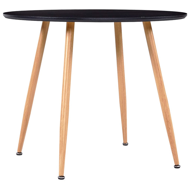 Table De Salle À Manger Béton Et Argenté 90X73,5 Cm Mdf