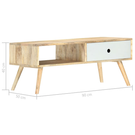 Table Basse 90X50X40 Cm Bois De Manguier Massif