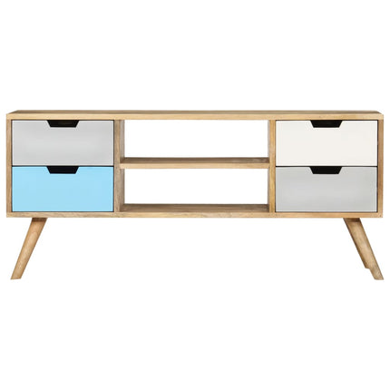 Meuble Tv 110X35X48 Cm Bois De Manguier Massif