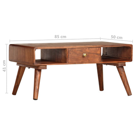 Table Basse 85X50X41 Cm Bois D'acacia Solide