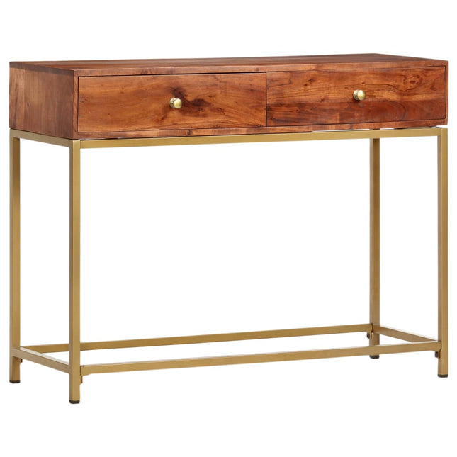 Table Console 100X35X76 Cm Bois D'acacia Massif