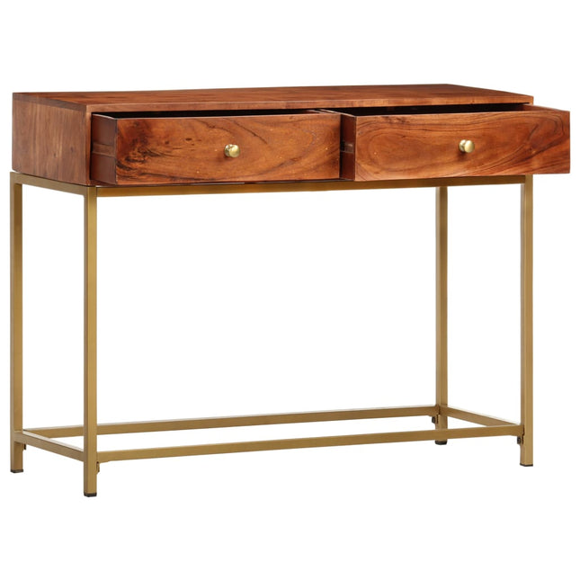 Table Console 100X35X76 Cm Bois D'acacia Massif