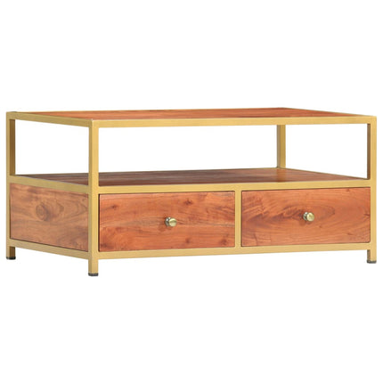 Table Basse 90 X 50 X 40 Cm Bois D'acacia Massif
