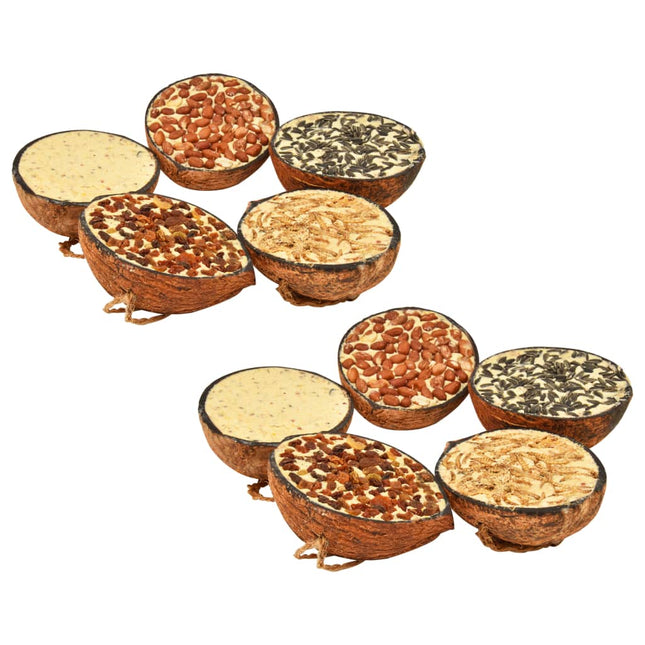 Moitiés De Noix De Coco De Nourriture D'oiseaux 10 Pcs 290 G
