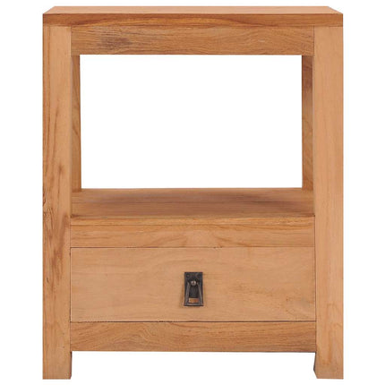 Table De Chevet 40X30X50 Cm Bois De Teck Massif