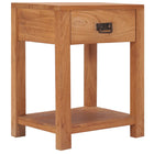 Table De Chevet 35X35X50 Cm Bois De Teck Massif