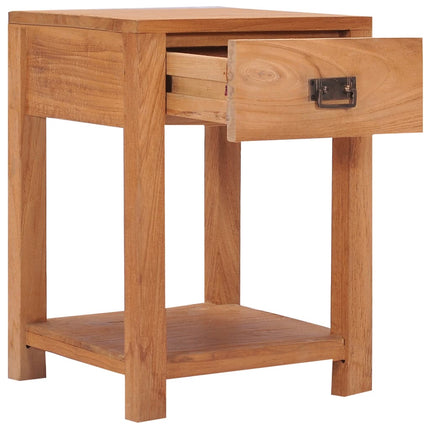 Table De Chevet 35X35X50 Cm Bois De Teck Massif