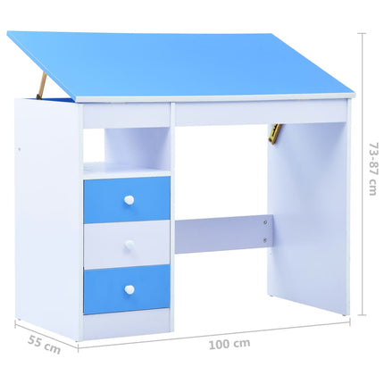 Bureau Pour Enfants Inclinable Et Blanc