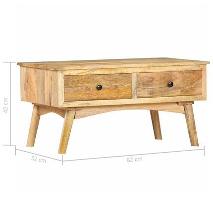 Table Basse 82X52X42 Cm Bois De Manguier Massif