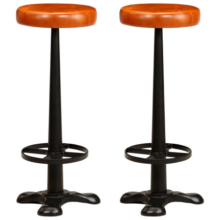 Chaises De Bar Lot De 2 Cuir Véritable
