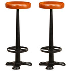 Chaises De Bar Lot De 2 Cuir Véritable