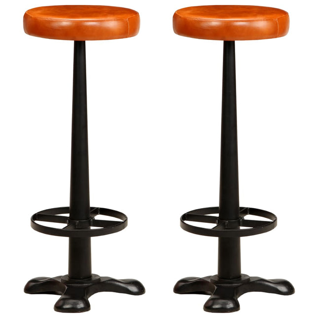 Chaises De Bar Lot De 2 Cuir Véritable