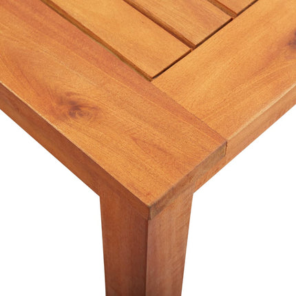 Ensemble À Manger D'extérieur 7 Pcs Et Coussins Acacia Solide