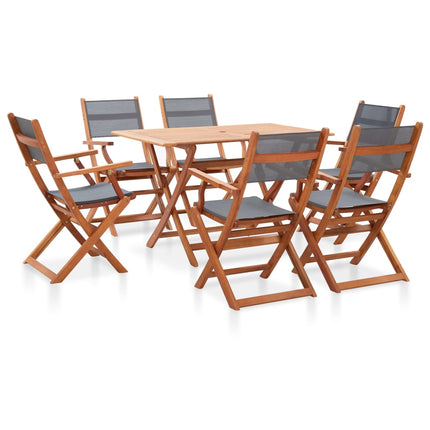 Ensemble À Manger D'extérieur 5Pcs Bois Eucalyptus Solide