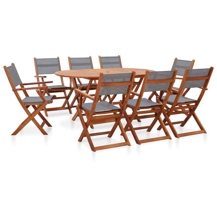 Ensemble À Manger D'extérieur 7 Pcs Bois D'eucalyptus/Textilène
