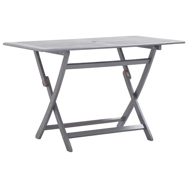 Ensemble À Manger De Jardin 5 Pcs Bois D'acacia Massif Gris